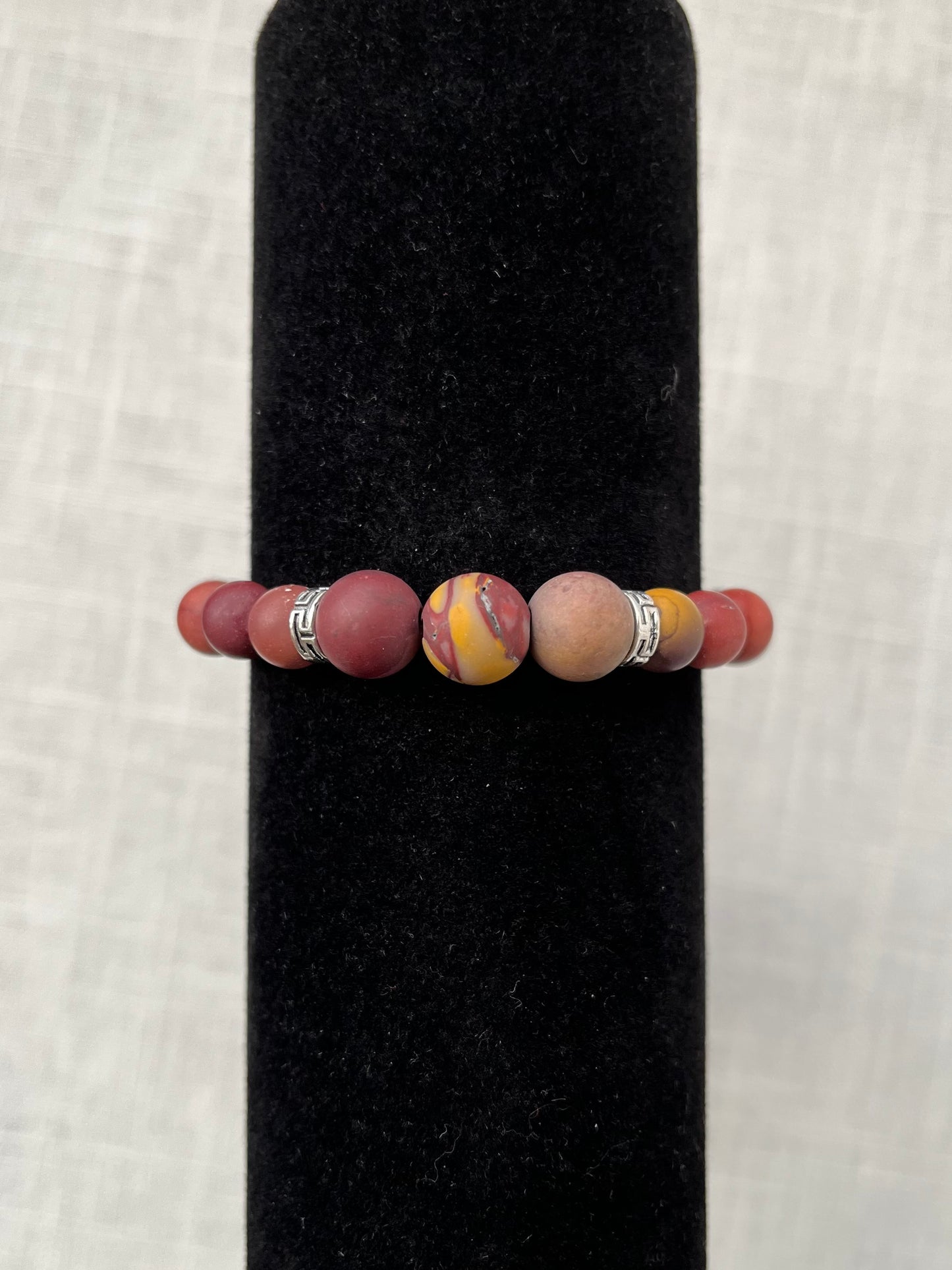 Large Mookaite with Smoky Quartz Bracelet