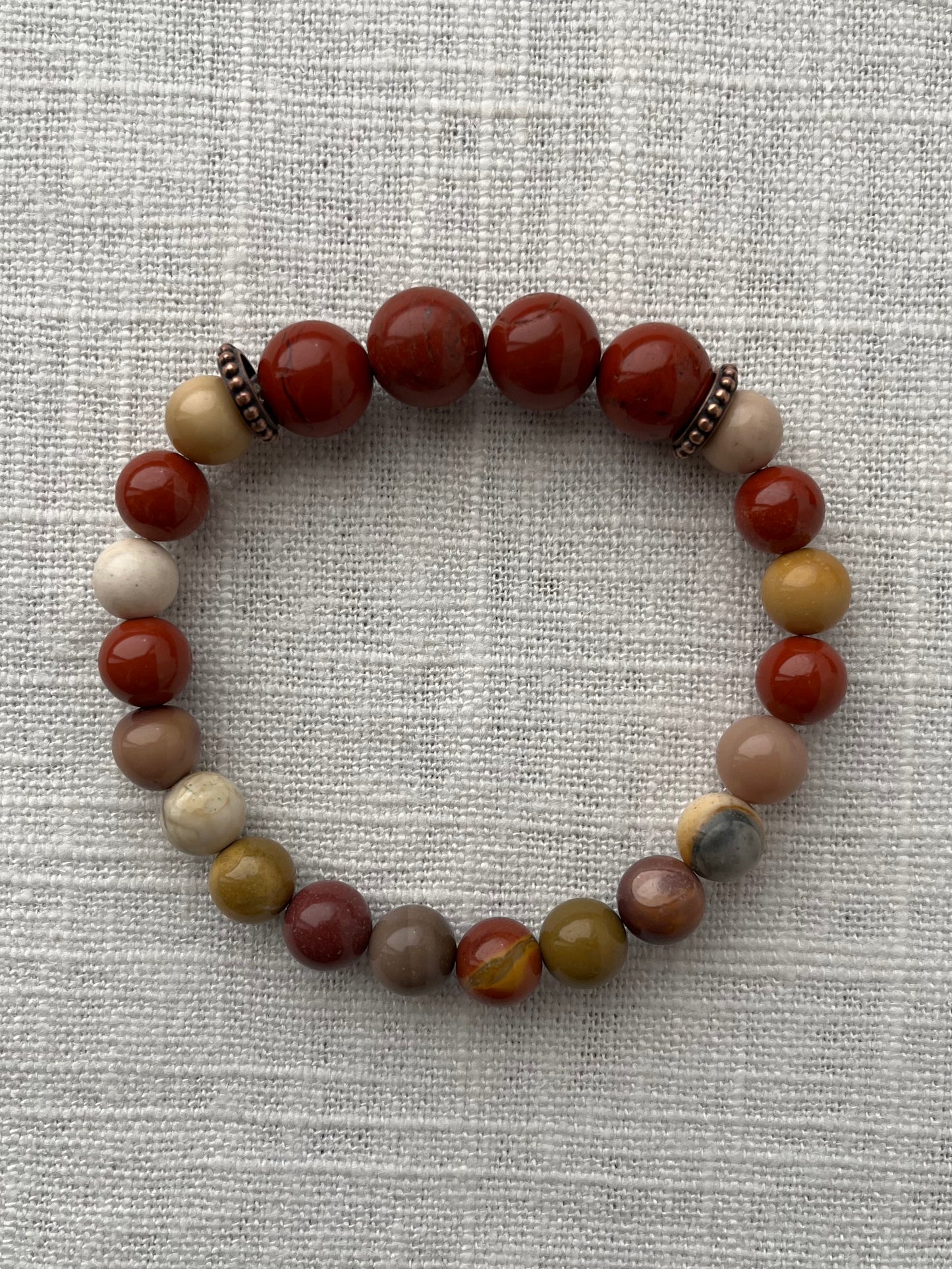 Mookaite with Red Jasper Bracelet