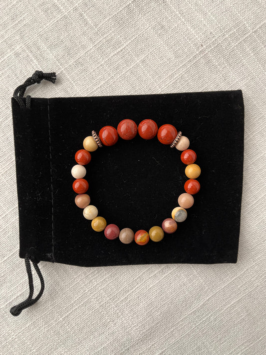 Mookaite with Red Jasper Bracelet