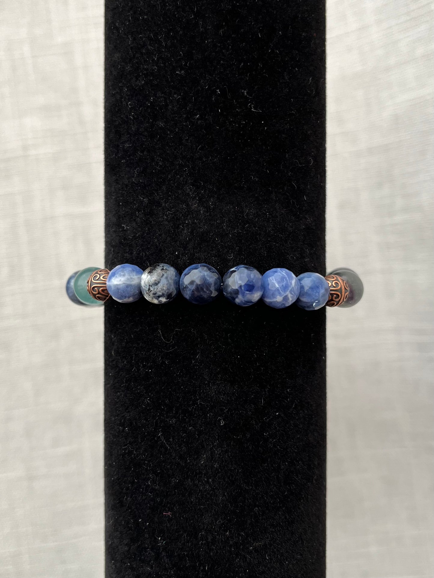 Large Sodalite with Fluorite Bracelet