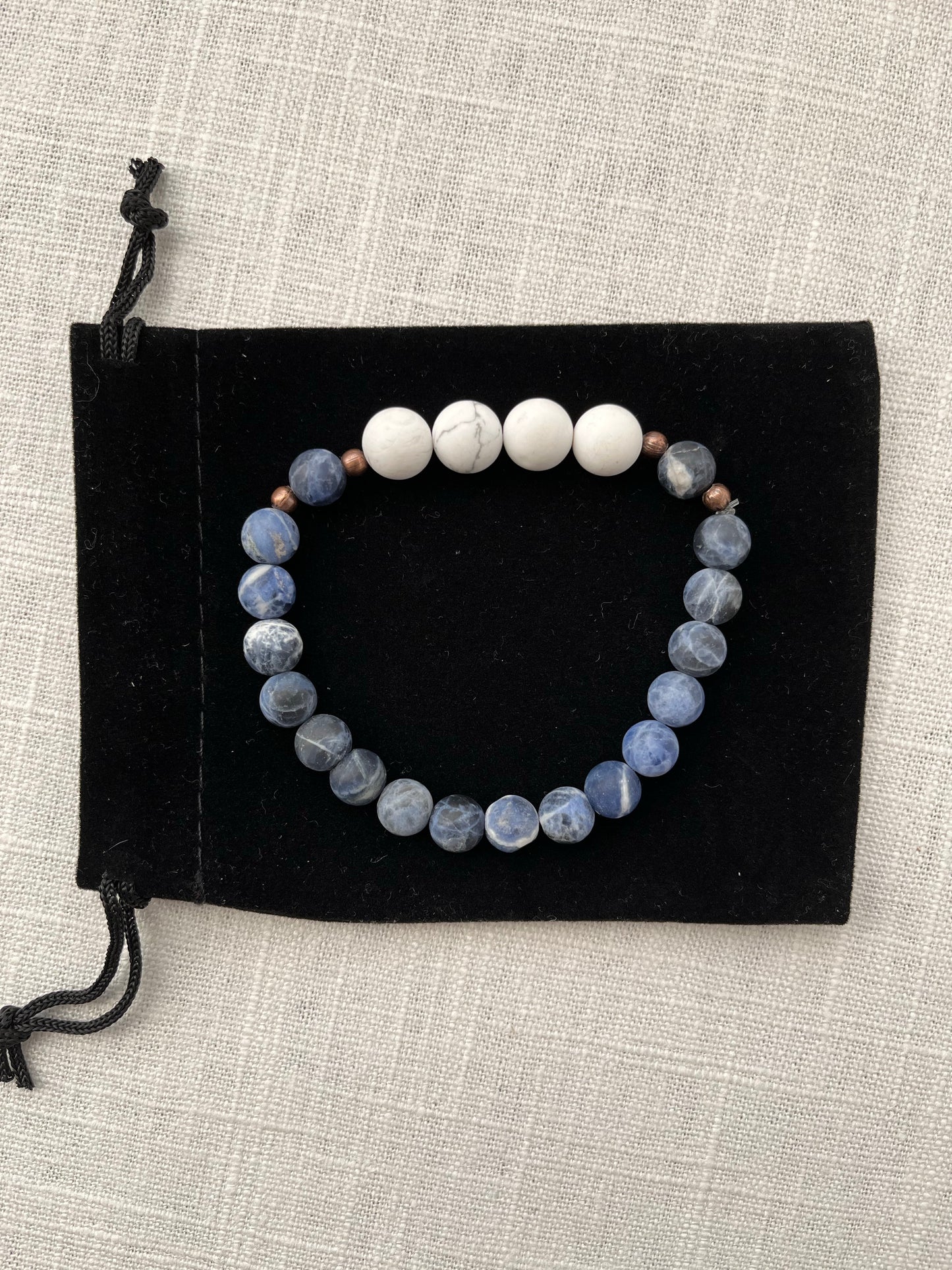 Large Sodalite with Howlite Bracelet