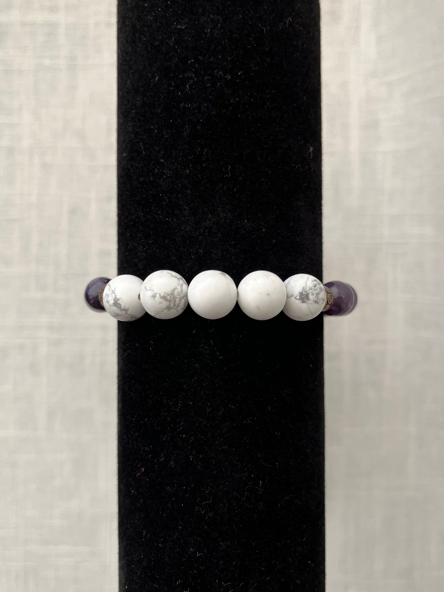 Large Lepidolite with Howlite Bracelet
