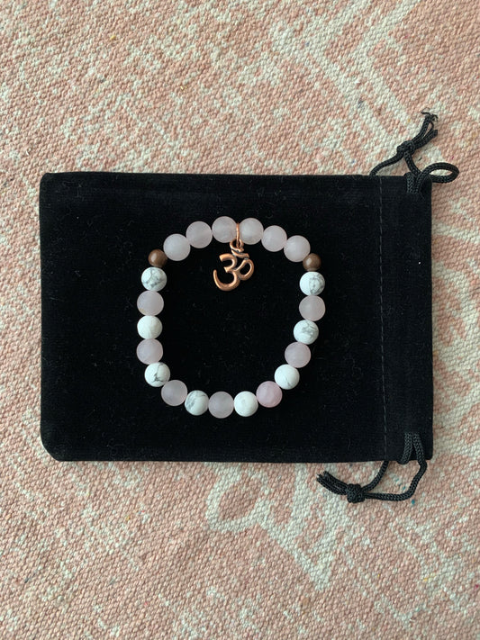 Rose Quartz with Howlite Bracelet