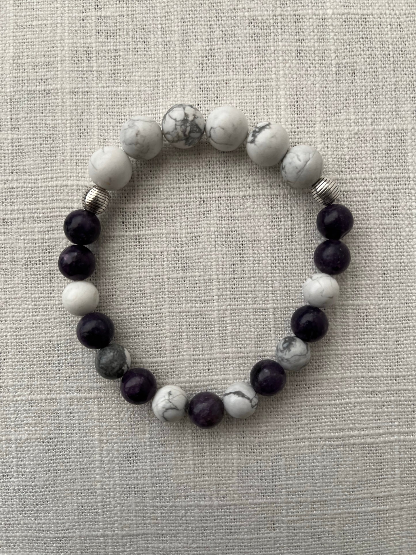 Large Howlite with Lepidolite Bracelet
