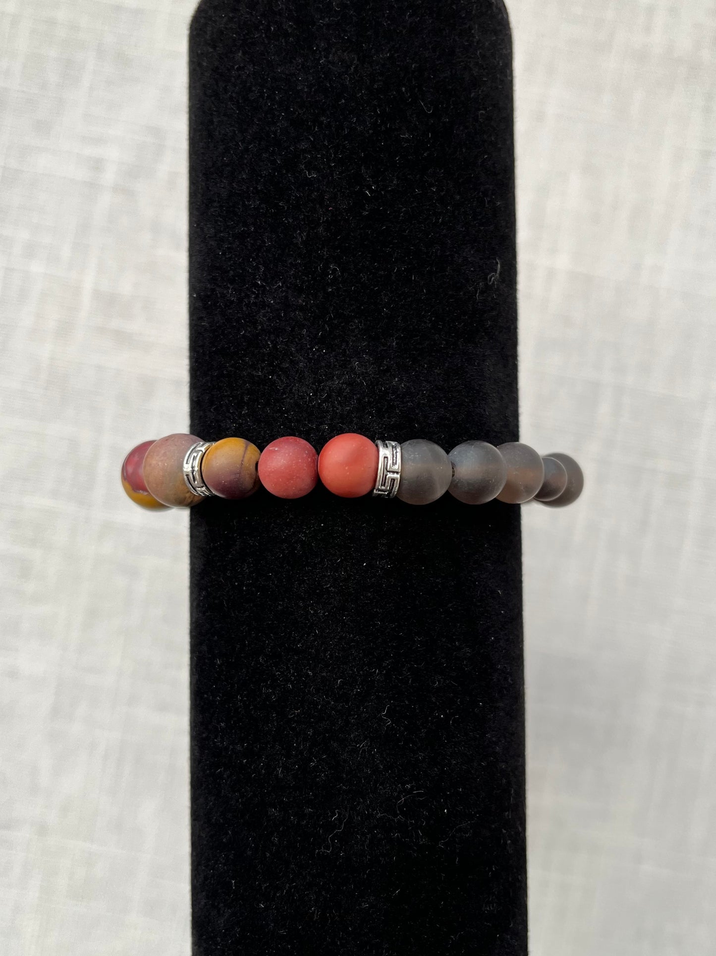 Large Mookaite with Smoky Quartz Bracelet