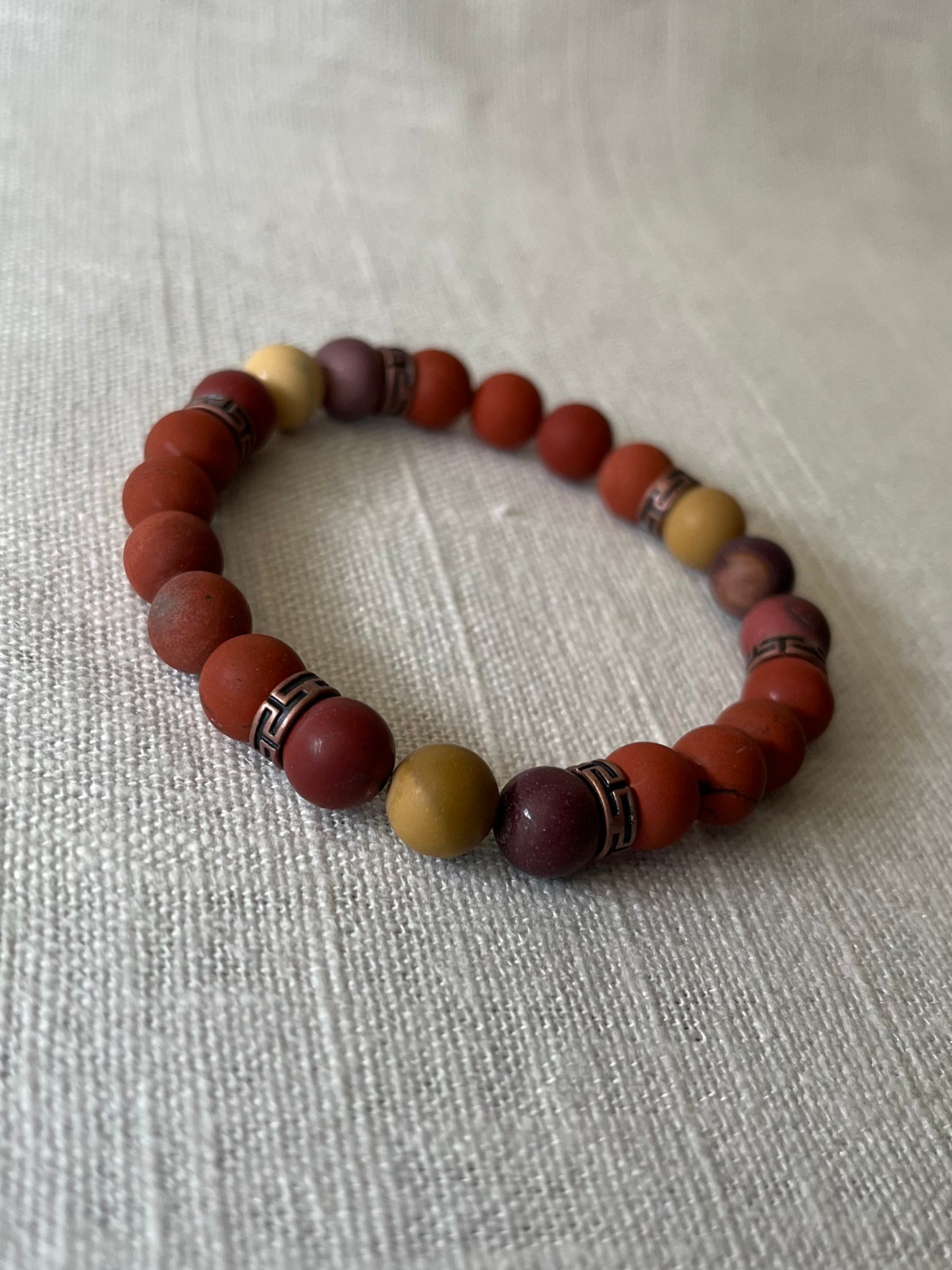 Red Jasper with Mookaite Bracelet