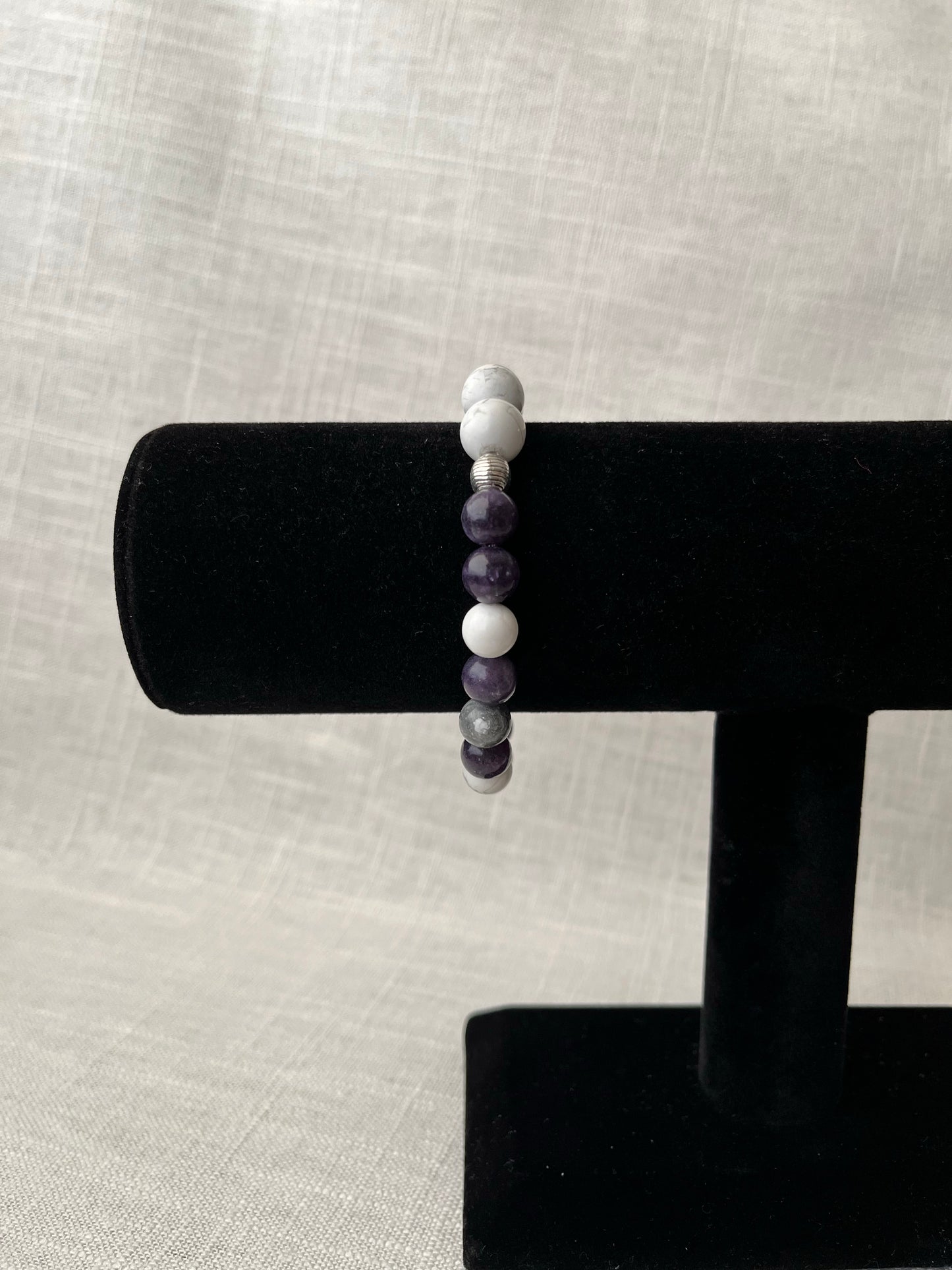 Large Howlite with Lepidolite Bracelet