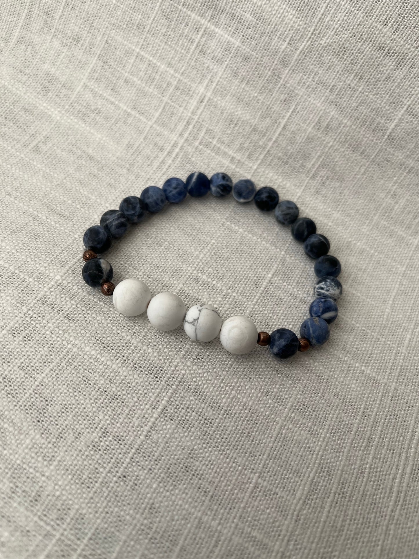 Large Sodalite with Howlite Bracelet