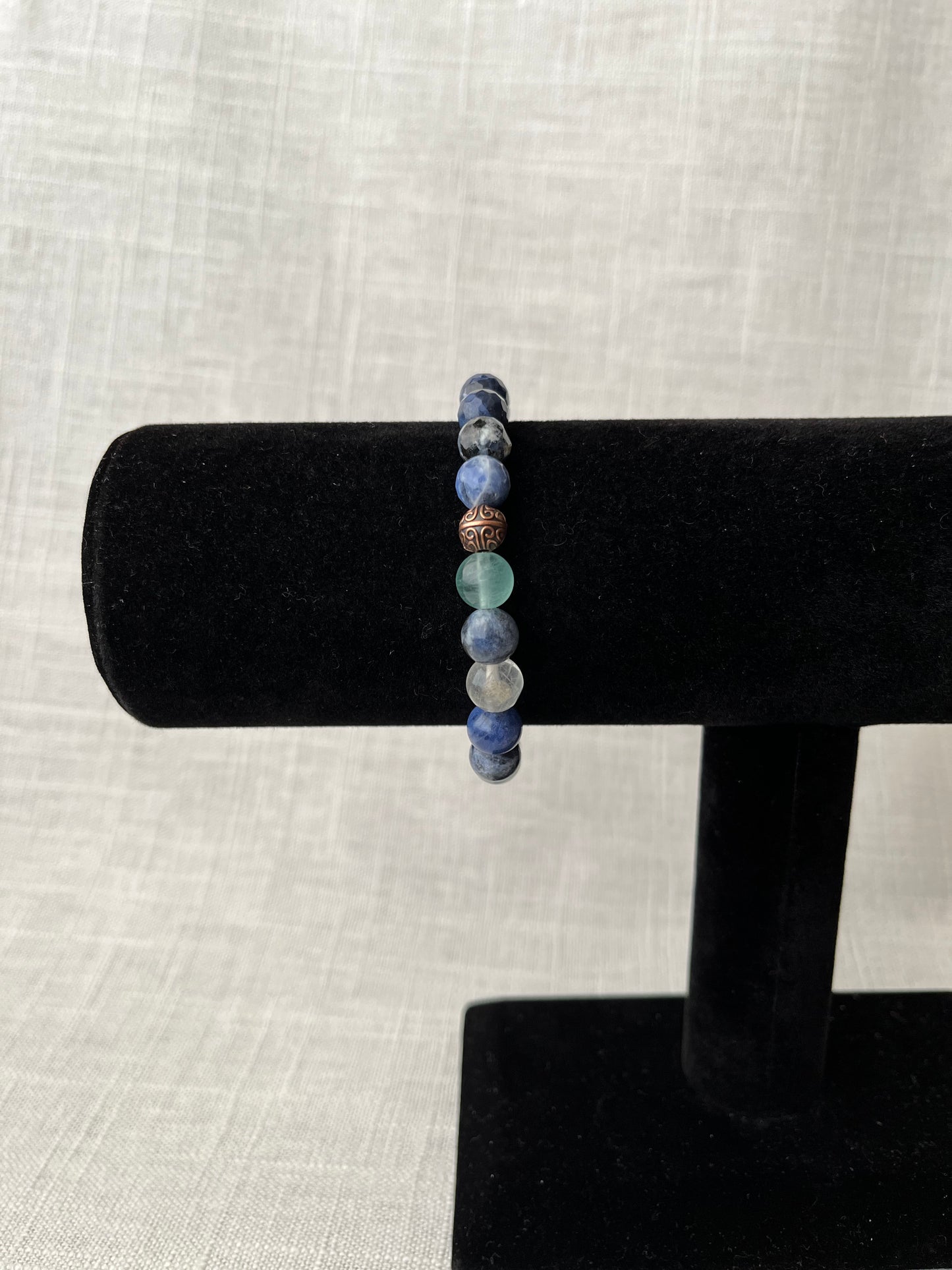 Large Sodalite with Fluorite Bracelet