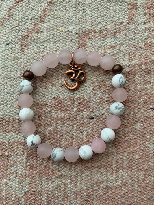 Rose Quartz with Howlite Bracelet