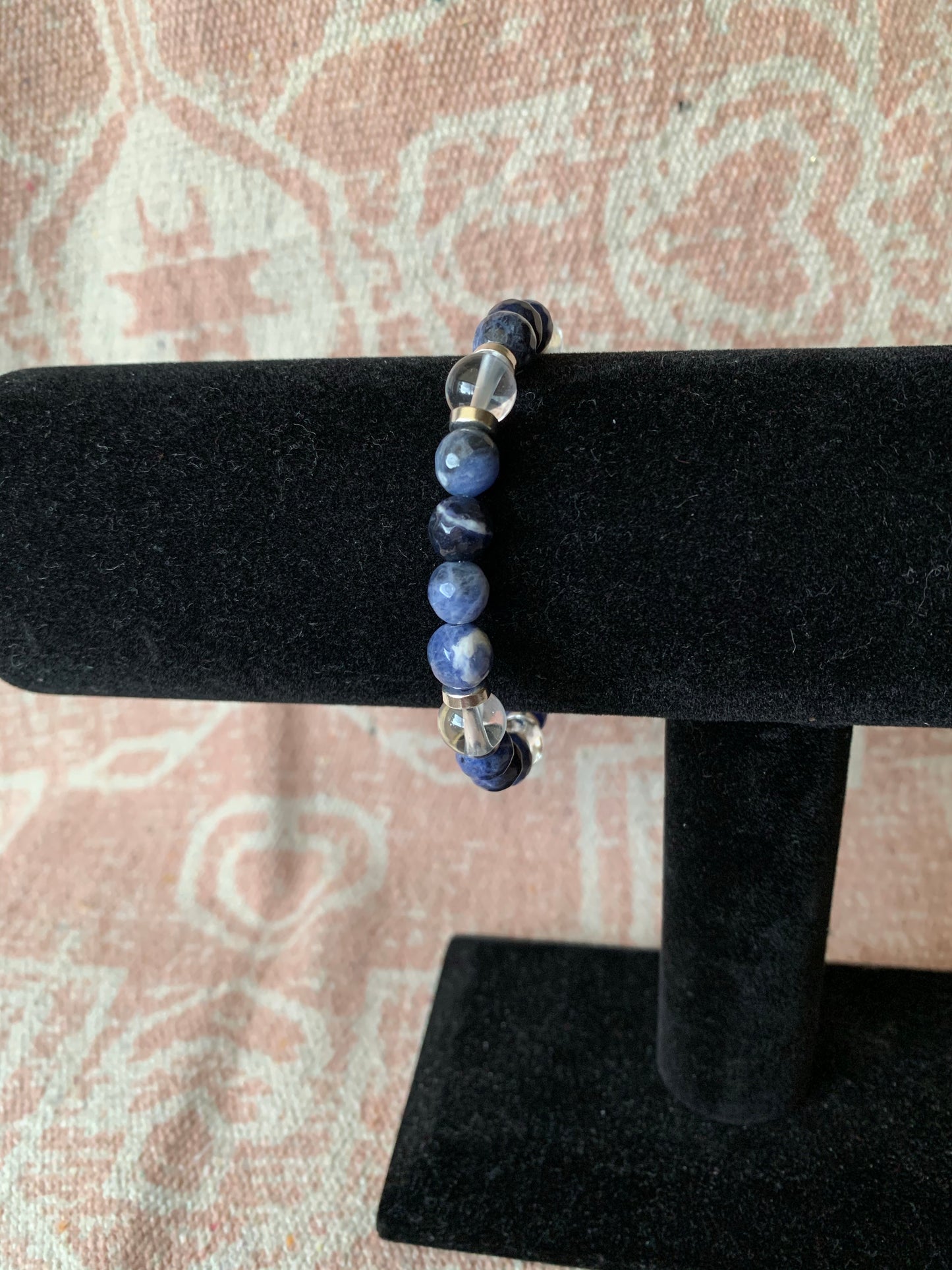 Large Sodalite with Clear Quartz Bracelet