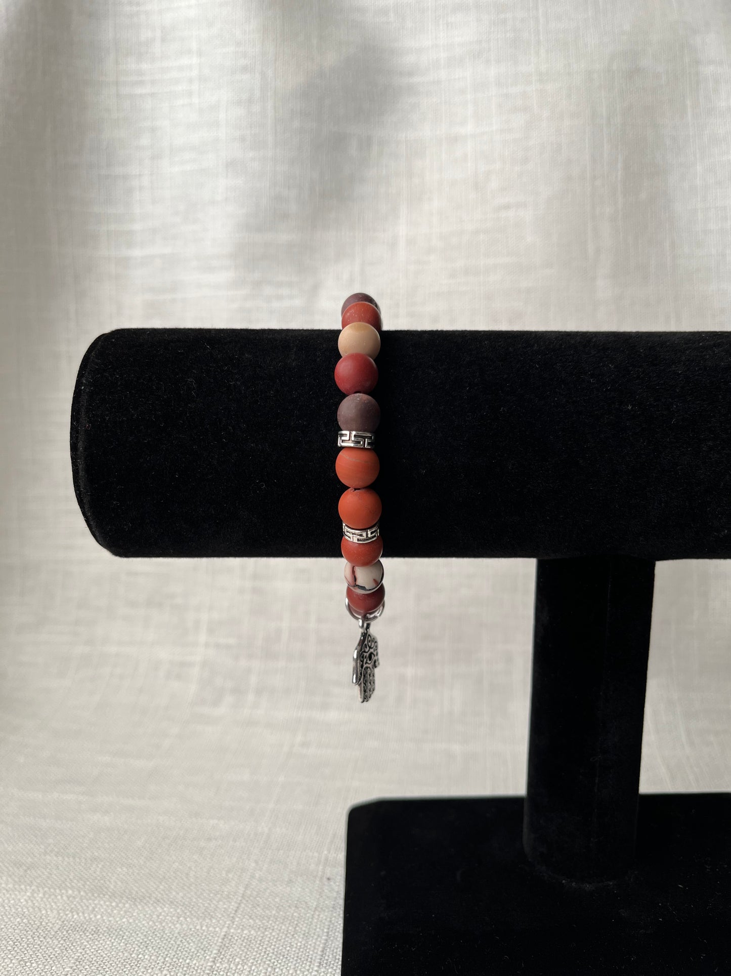 Large Mookaite with Red Jasper Bracelet