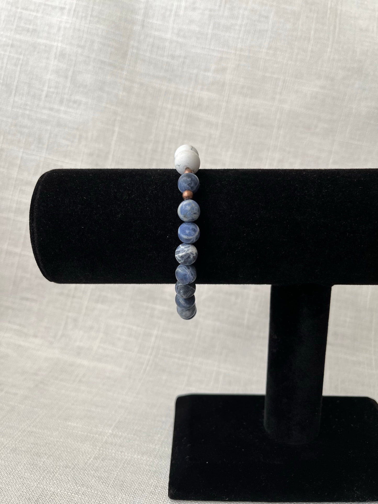 Large Sodalite with Howlite Bracelet