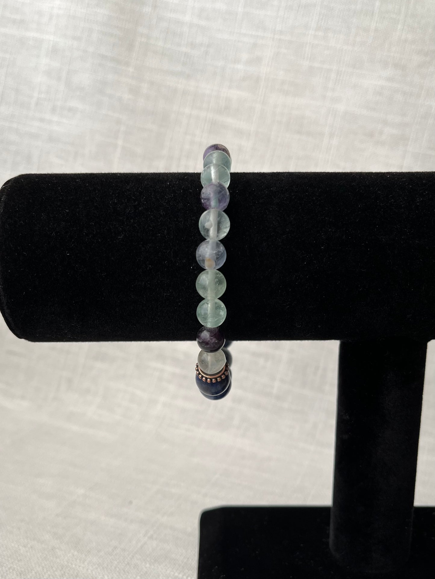 Large Fluorite with Sodalite Bracelet