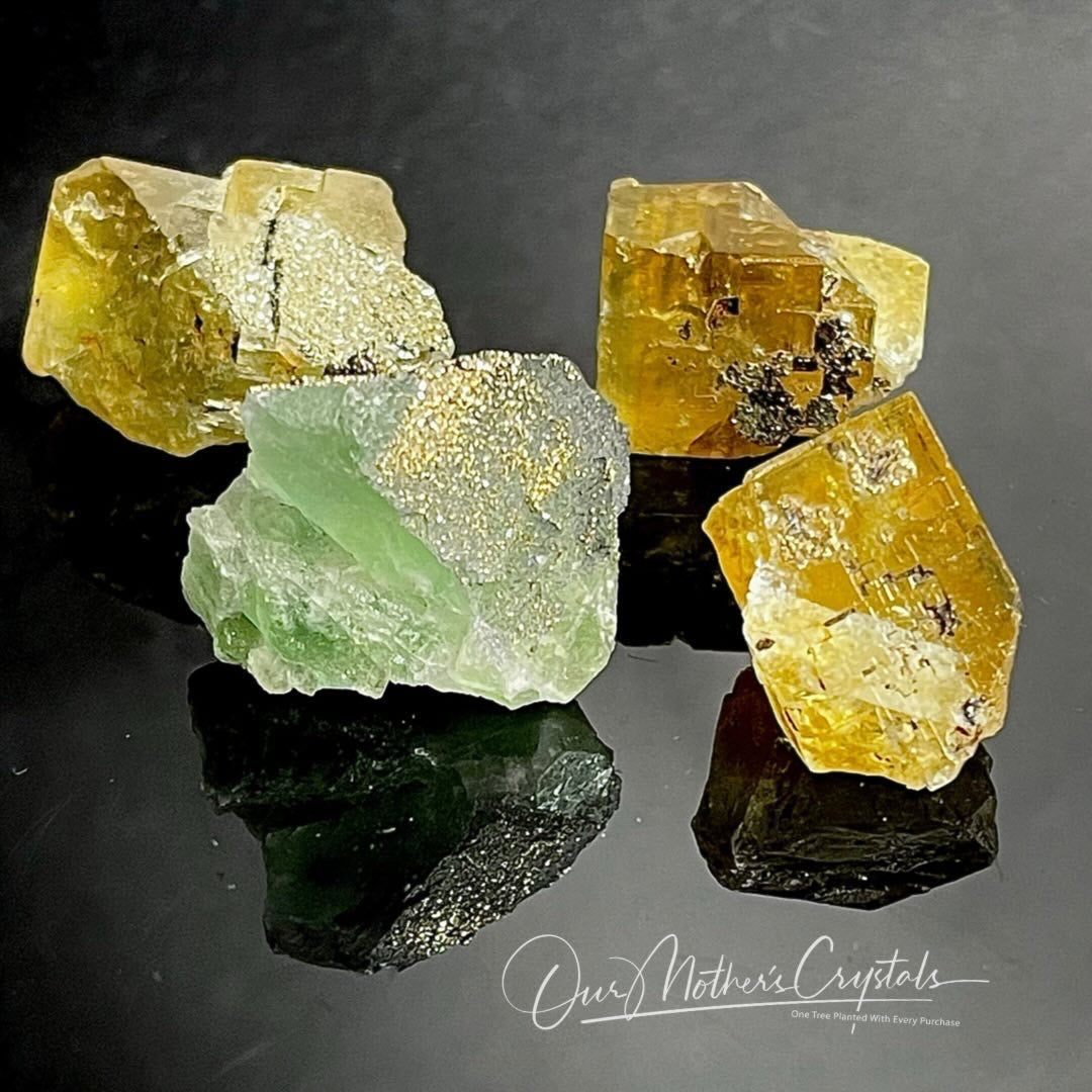 Large Fluorite with Pyrite Bracelet