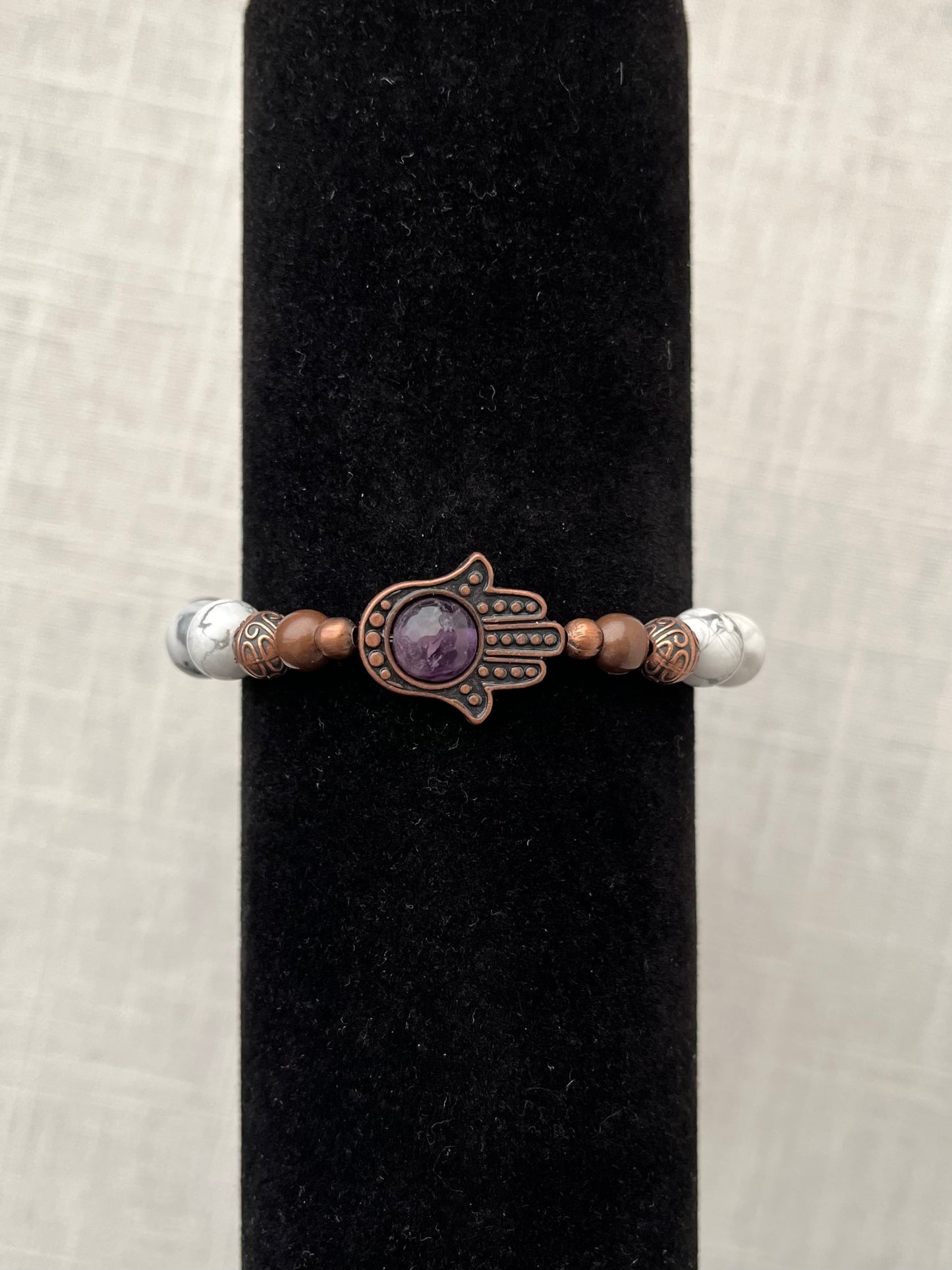 Large Lepidolite with Howlite Bracelet