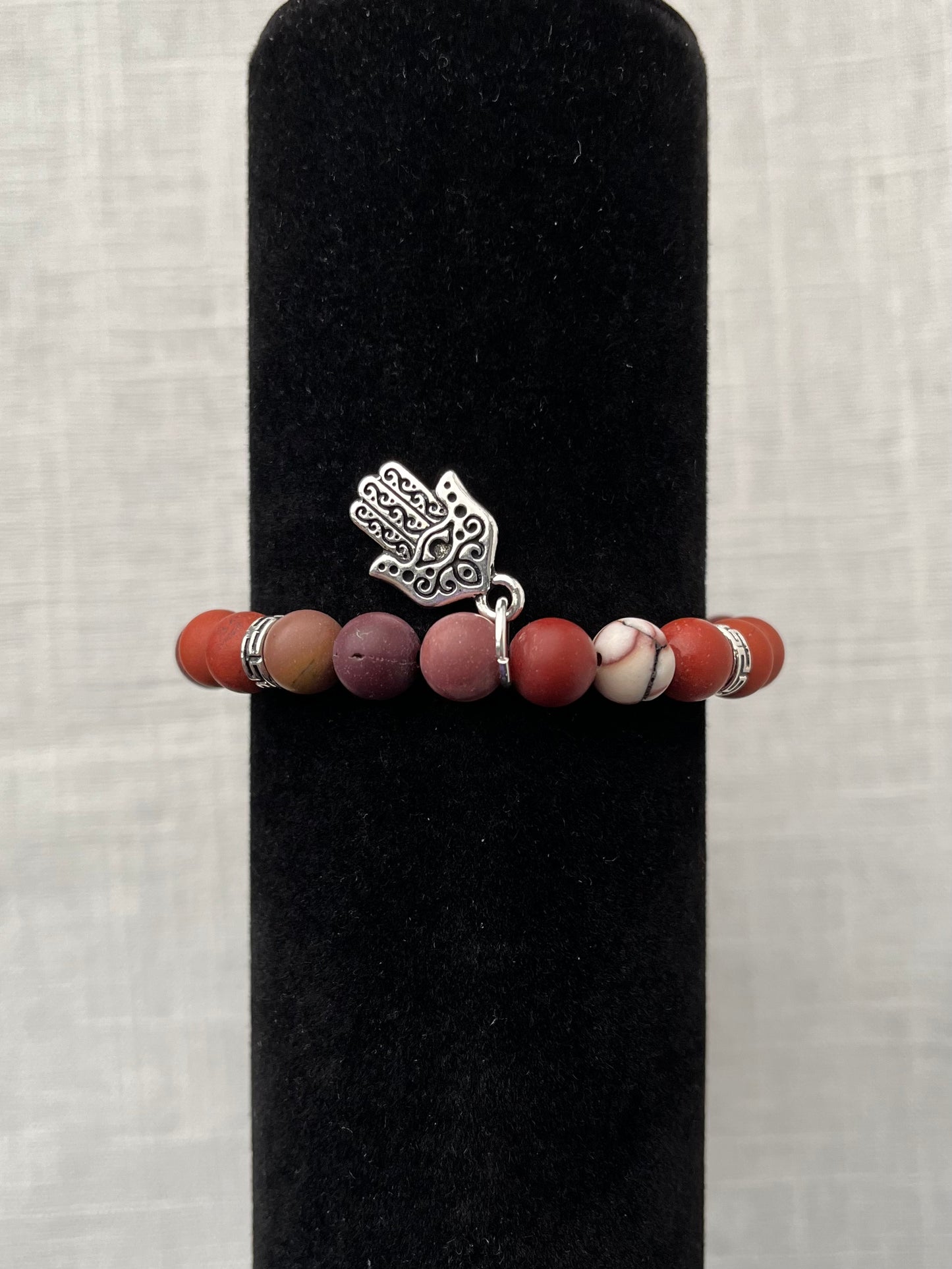 Large Mookaite with Red Jasper Bracelet