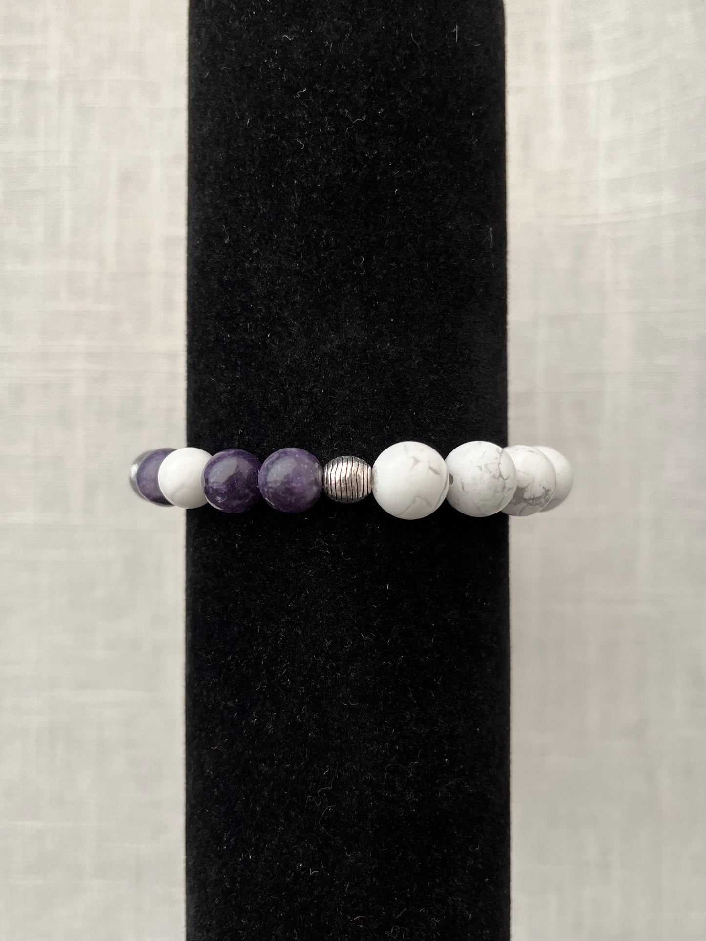 Large Howlite with Lepidolite Bracelet
