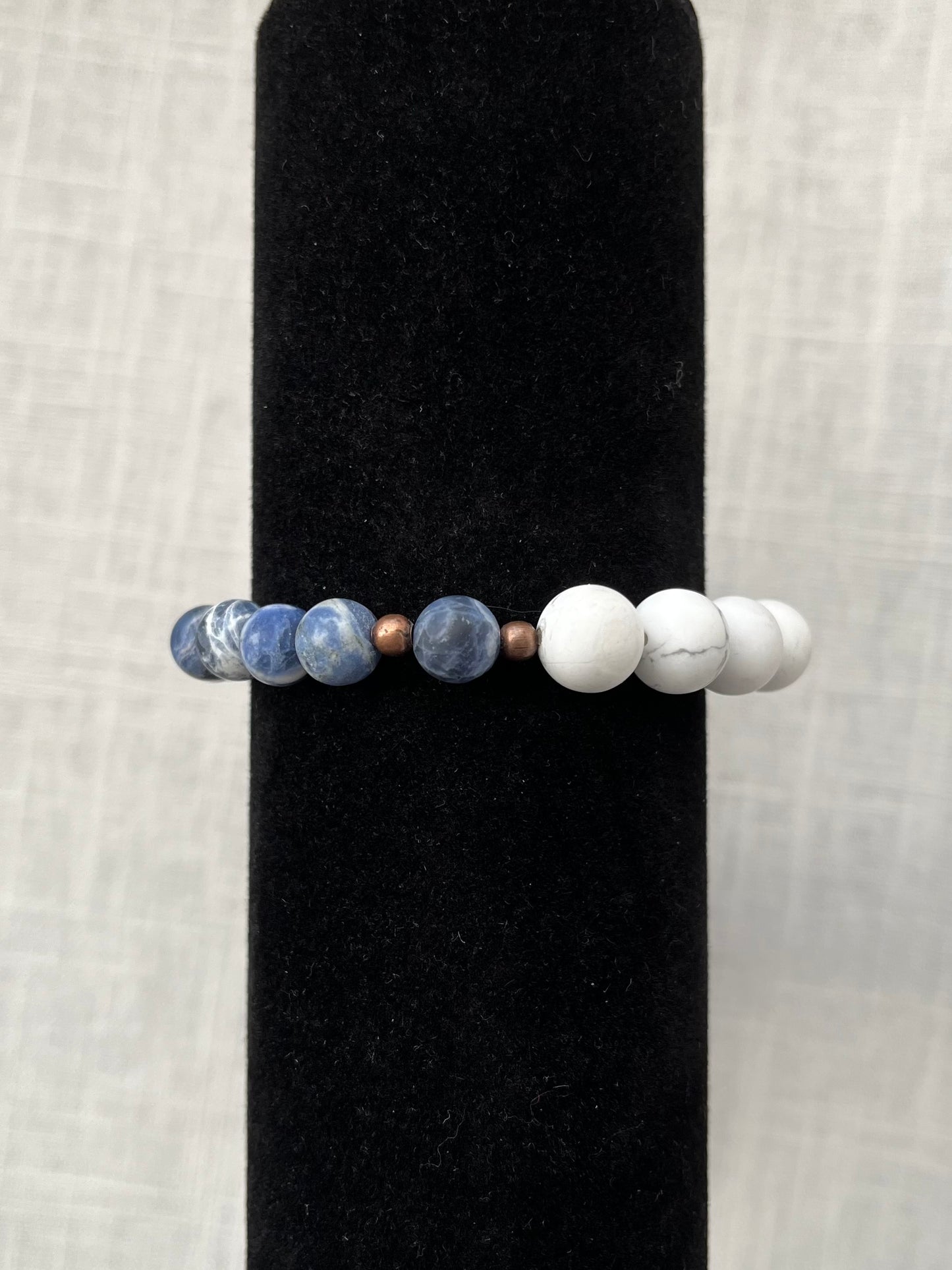 Large Sodalite with Howlite Bracelet