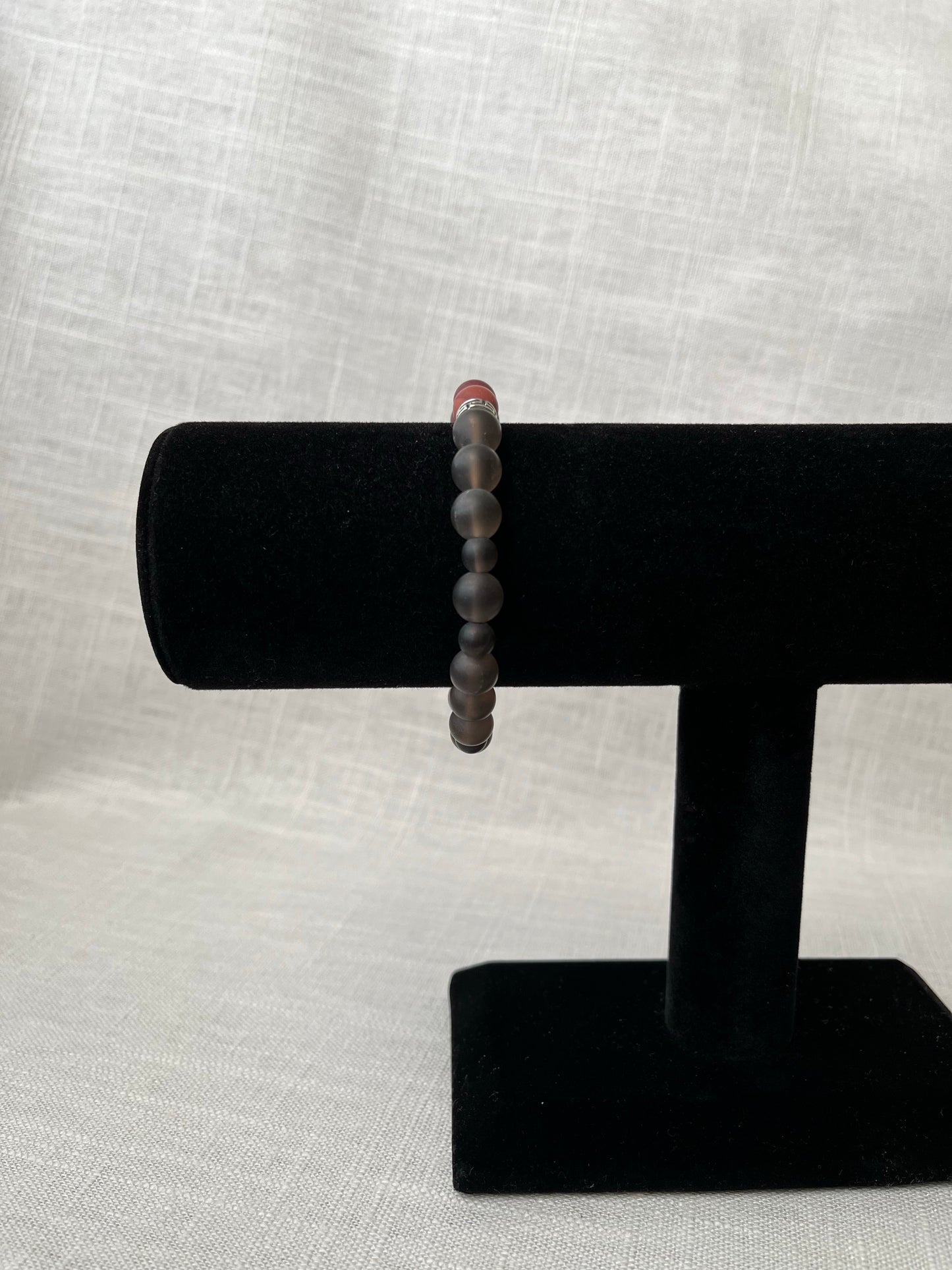 Large Mookaite with Smoky Quartz Bracelet