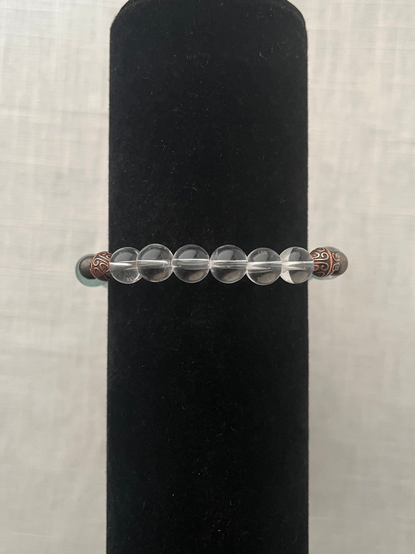 Large Fluorite with Pyrite Bracelet