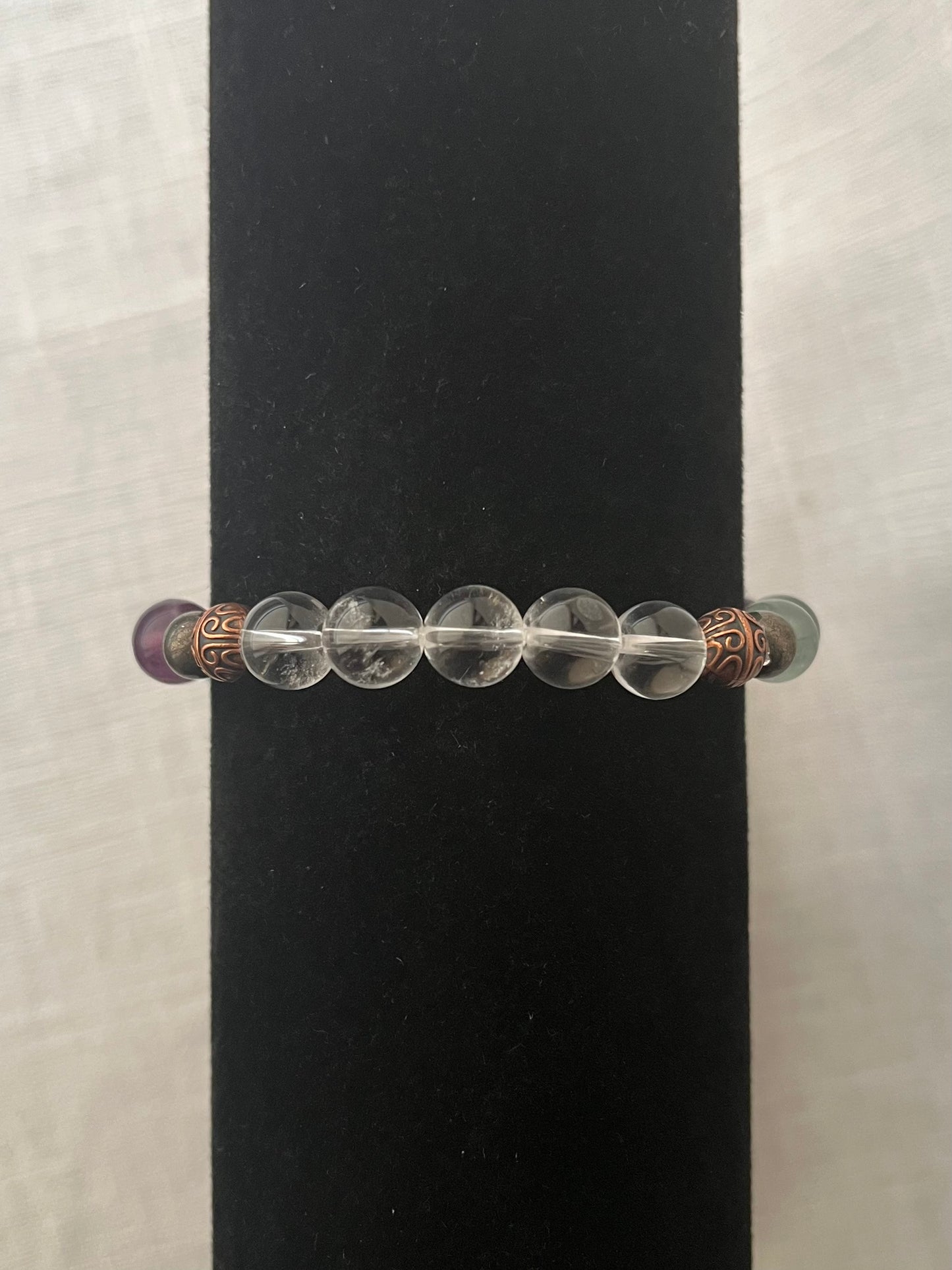 Fluorite with Pyrite Bracelet