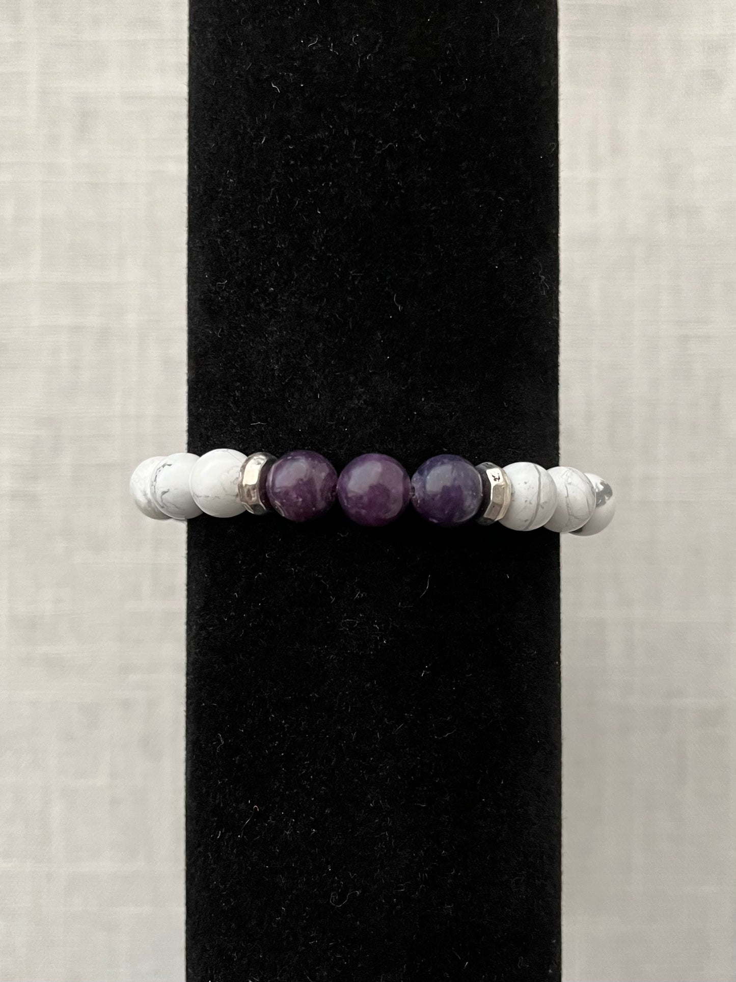 Lepidolite with Howlite Bracelet