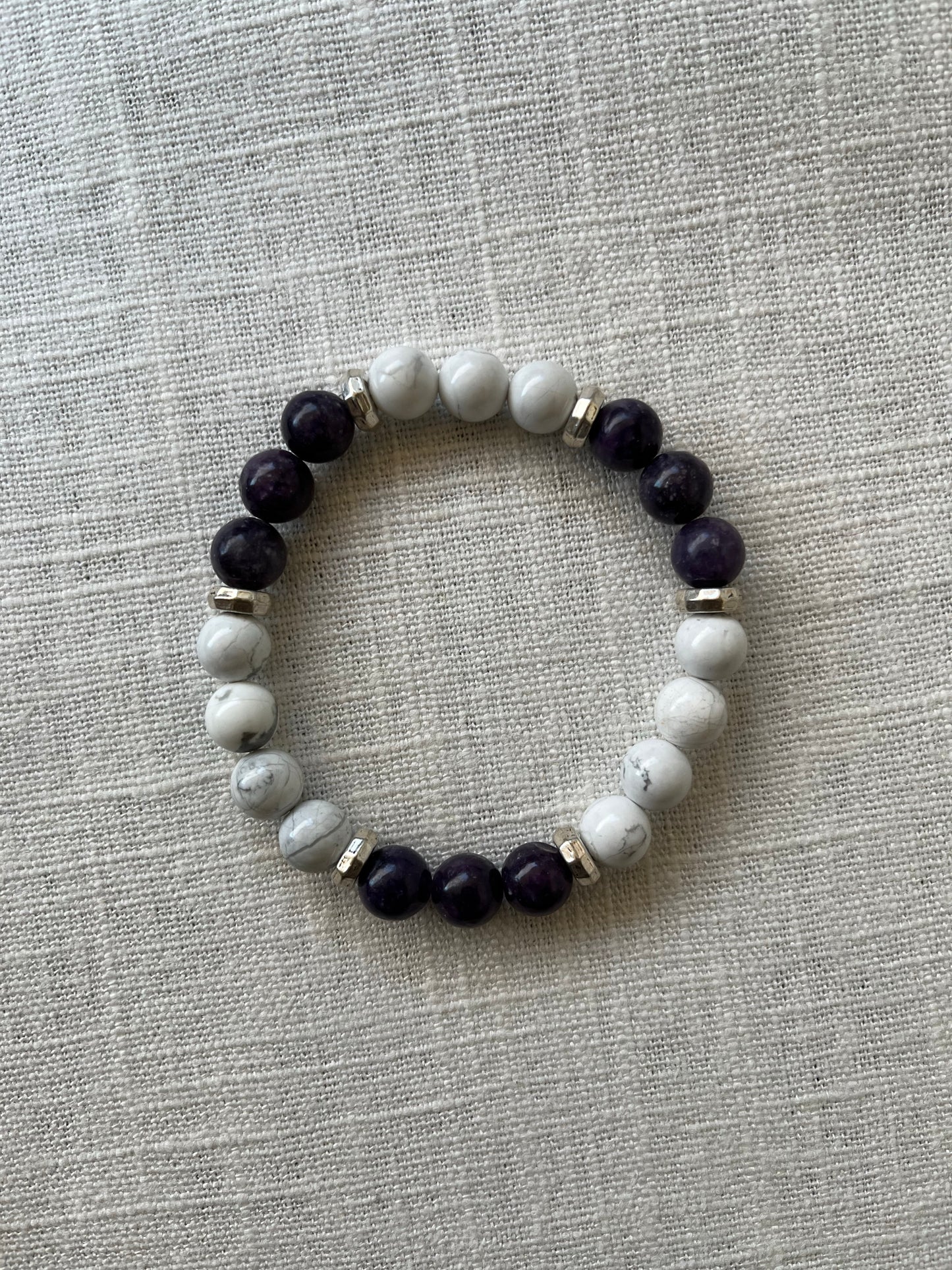 Lepidolite with Howlite Bracelet