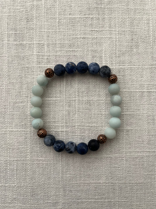 Sodalite with Amazonite Bracelet