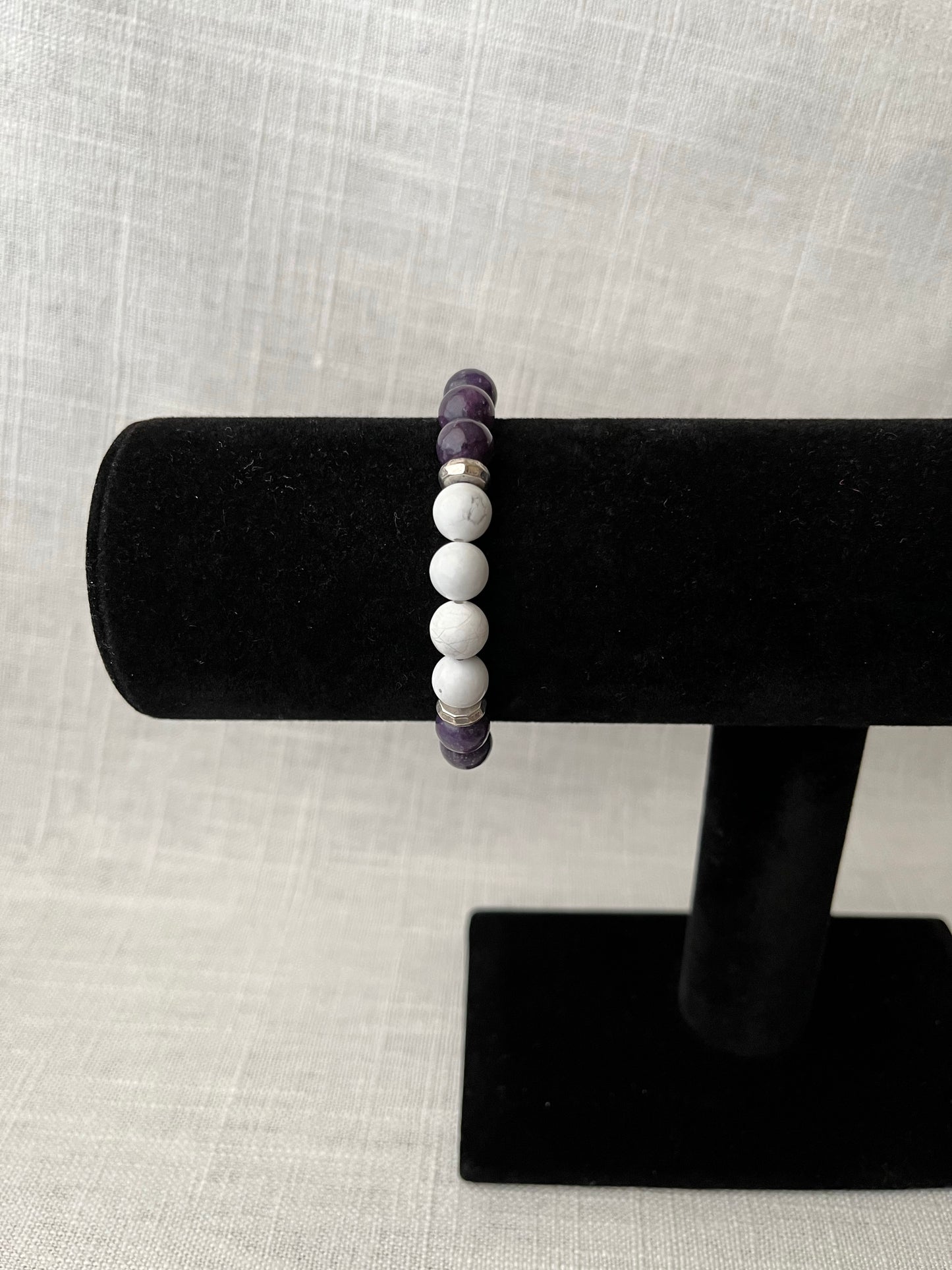 Lepidolite with Howlite Bracelet