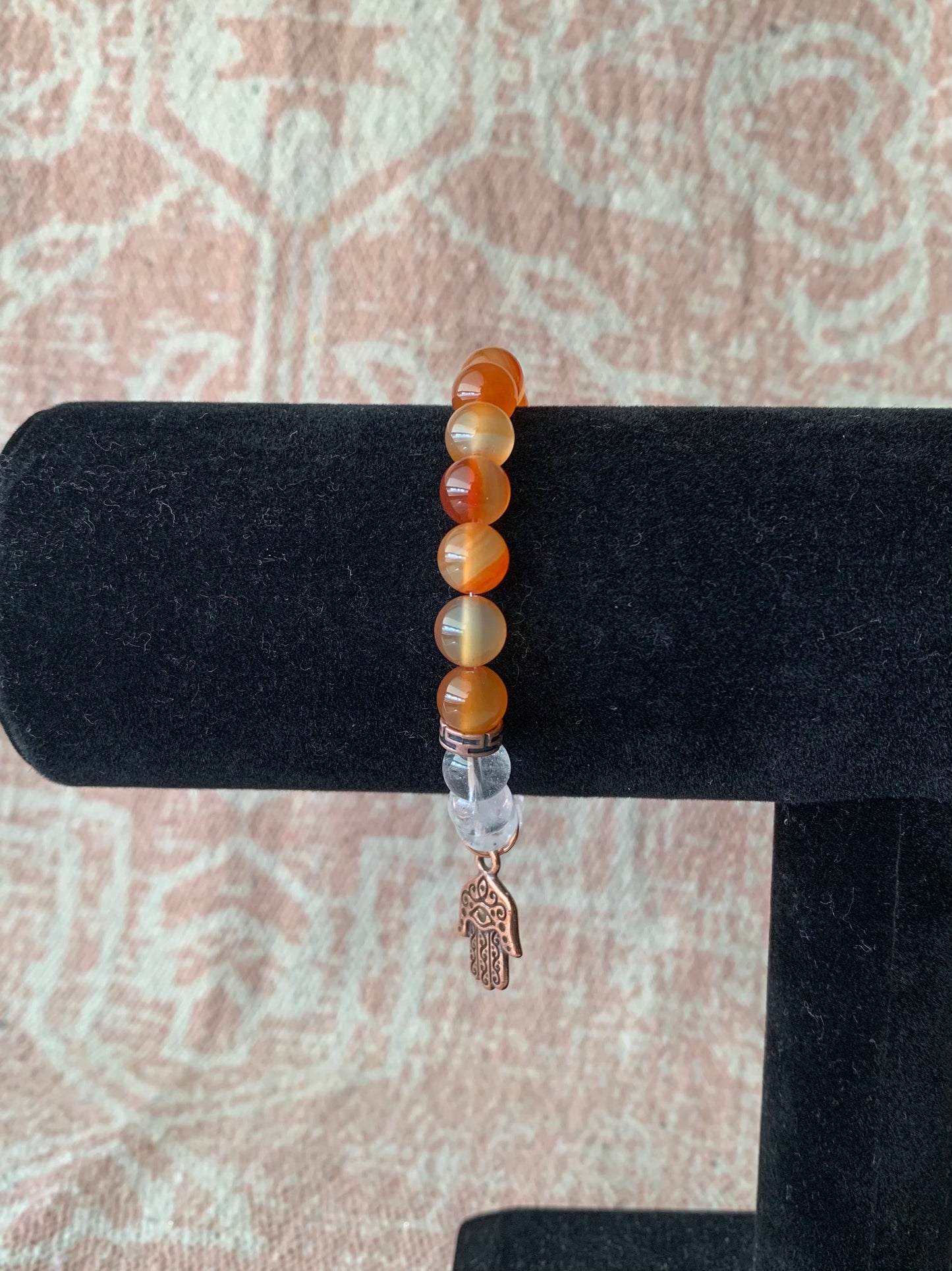 Carnelian with Clear Quartz Bracelet