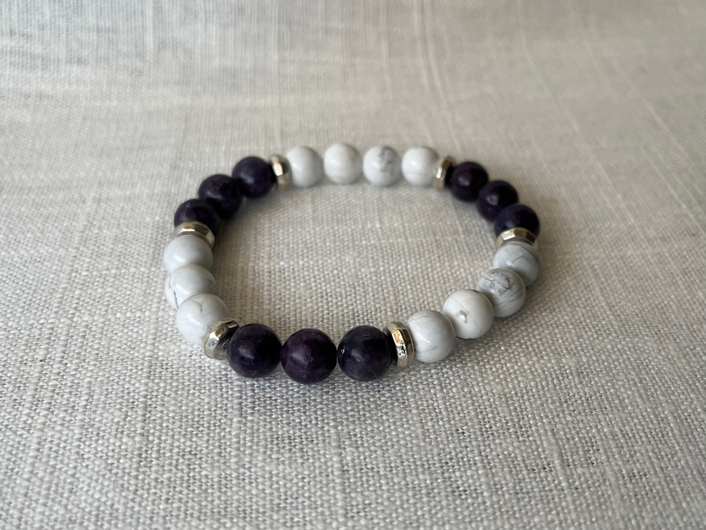 Lepidolite with Howlite Bracelet